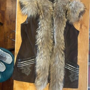 Double D Ranch Fur trimmed vest